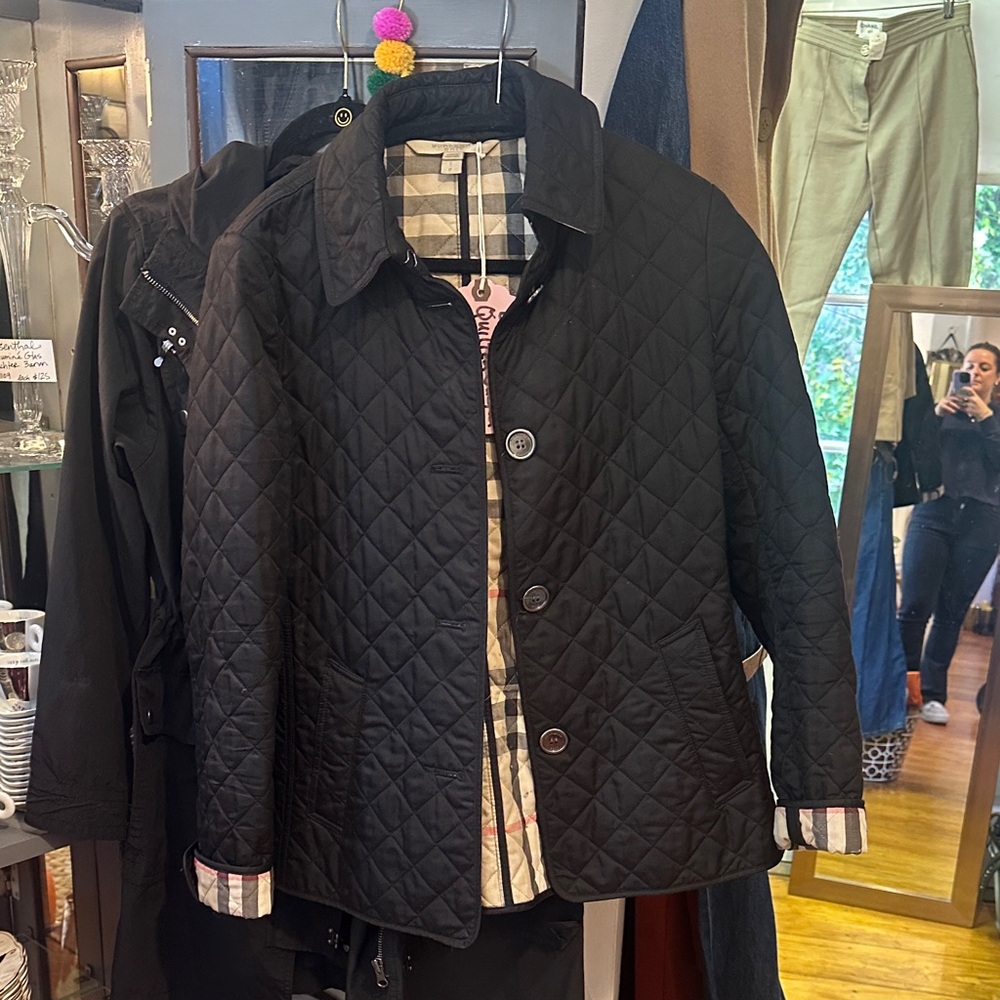 Women's Burberry Black Quilted Jacket